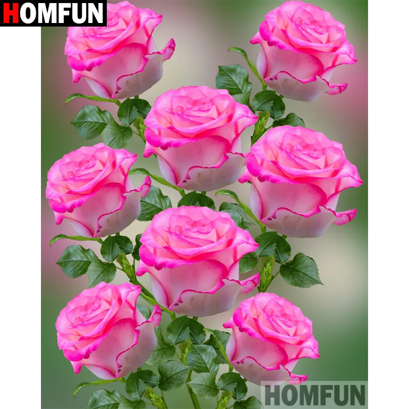 Embroidery Rose Stitch - HOMFUN 다이아몬드 자수 