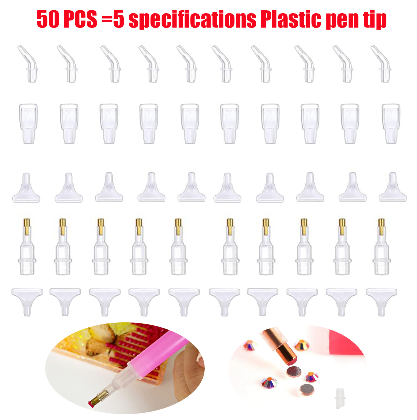 Embroidery Needle Pen - 50개 다이아몬드 페인팅 아트 드릴 도트