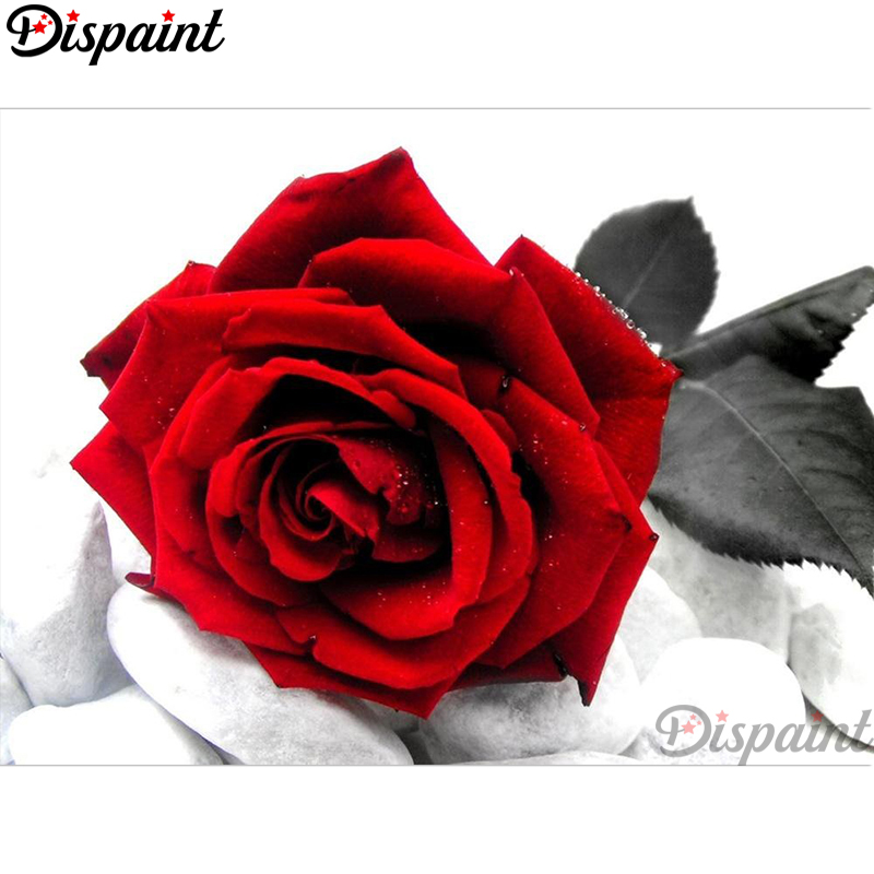 Embroidery Rose Stitch - 디스페인트 풀 스퀘어/라운드 드릴 5D DIY
