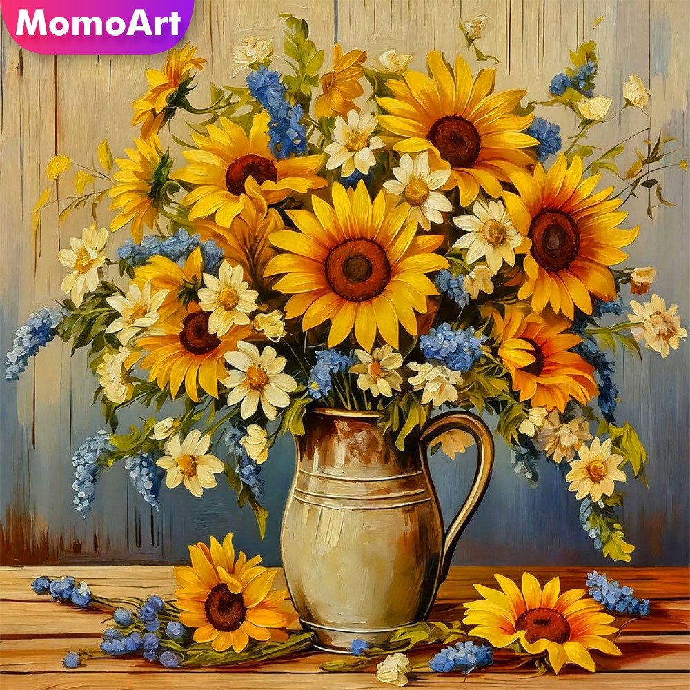 Embroidery Design Patterns Flowers - 모모아트 카운트드 크로스 스티치 해바라기 디자인