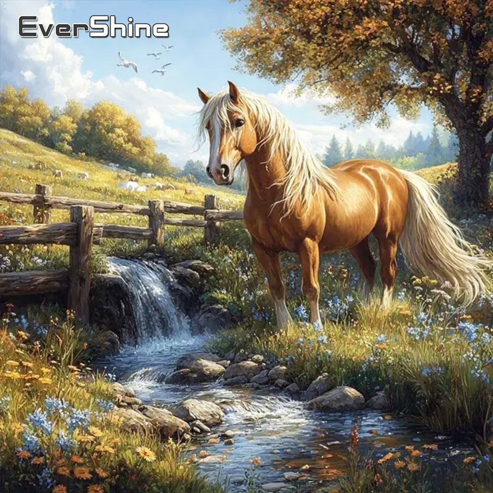 Embroidery Horse - EverShine DIY 말 다이아몬드 페인팅 동물