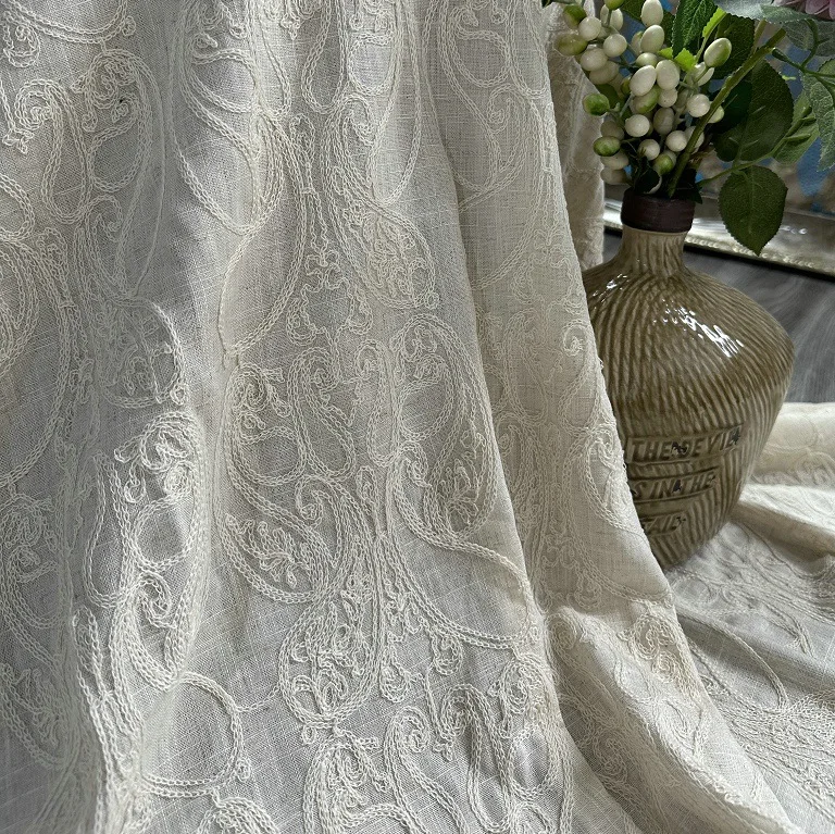 순면 원단에 면사 자수, 체인 스티치 자수 원단, 의류 - Embroidery Chain Stitch 리뷰 및 가격