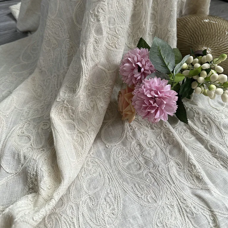 순면 원단에 면사 자수, 체인 스티치 자수 원단, 의류 - Embroidery Chain Stitch 리뷰 및 가격