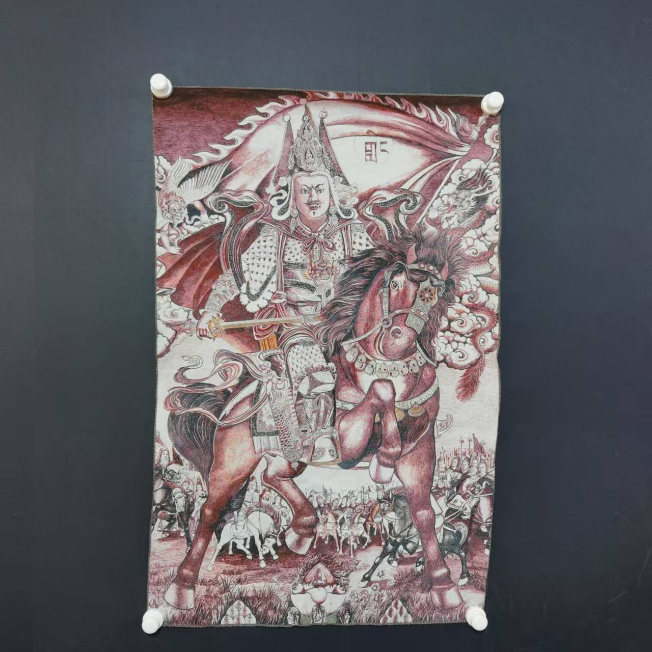 35인치 탕카 자수 티베트 불교 실크 자수 왕 게사르  - Embroidery Horse 리뷰 및 가격