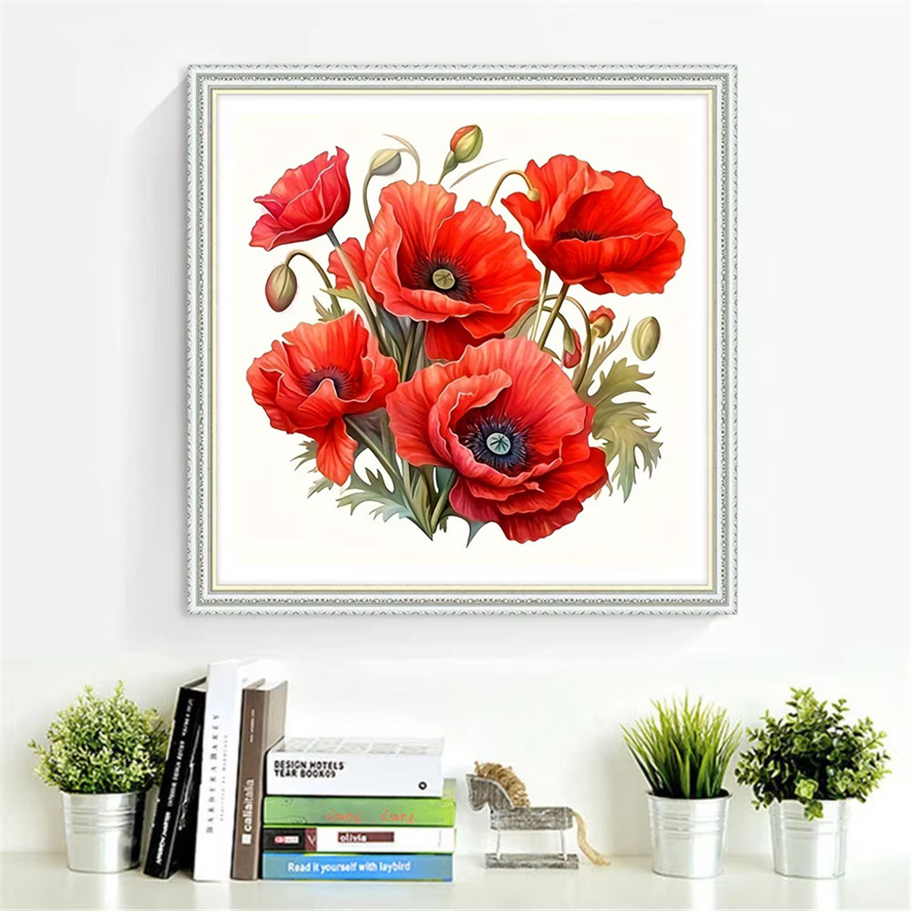 HUACAN 크로스 스티치 꽃 장미 양귀비 수제 자수  - Embroidery Rose Stitch 리뷰 및 가격