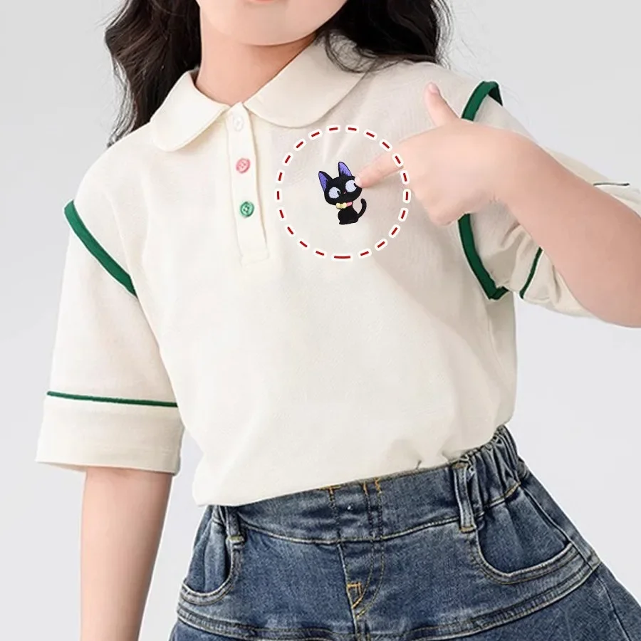 귀여운 만화 자기 접착 큰 눈 고양이 패치 스티커, 티 - Embroidery On Black Shirt 리뷰 및 가격