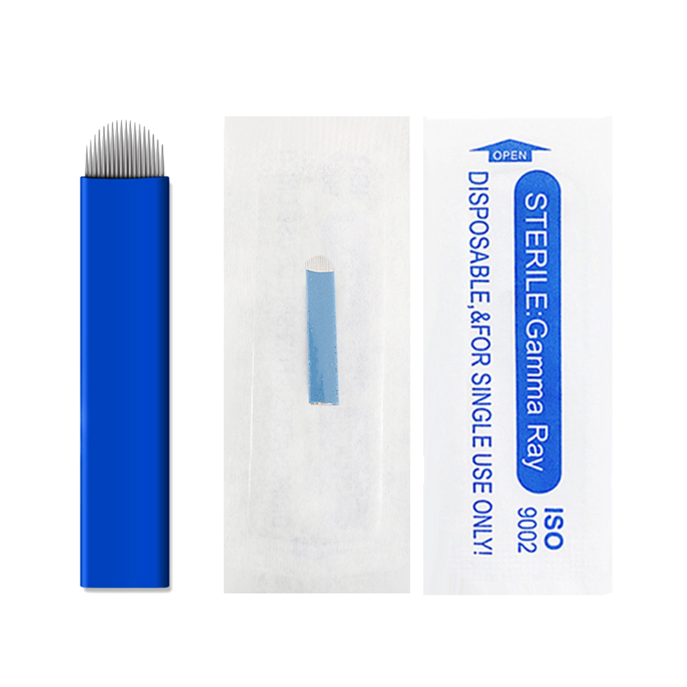 0.2mm 50/100PCS 블루 블레이드 문신 바늘  - Embroidery Needle Pen 리뷰 및 가격