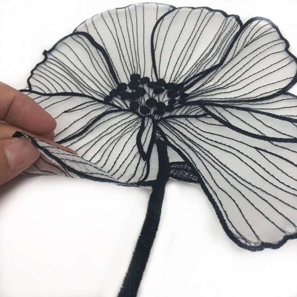 자수 패치 꽃 자수 아플리케 오간자 꽃 패치 블랙 바느 - Embroidery On Black Shirt 리뷰 및 가격