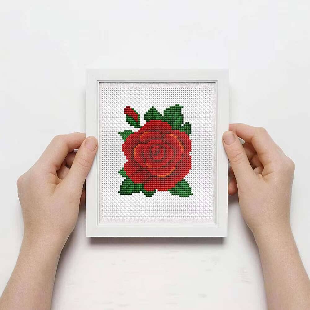 Huacan 미니 크로스 스티치 장미 꽃 해바라기 백합 - Embroidery Rose Stitch 리뷰 및 가격