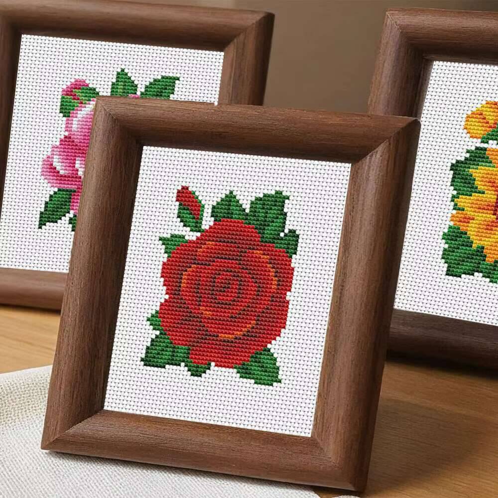 Huacan 미니 크로스 스티치 장미 꽃 해바라기 백합 - Embroidery Rose Stitch 리뷰 및 가격