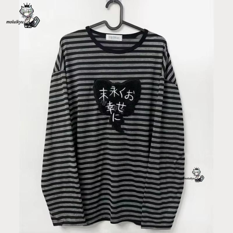 Y2K 아메리칸 펑크 빈티지 O 넥 긴팔 셔츠 올 매치 - Embroidery Blouse 리뷰 및 가격