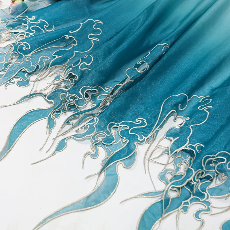 중국 스타일 자수 연잎 그라데이션 원단 DIY 한푸 드 - Embroidery Designer 리뷰 및 가격