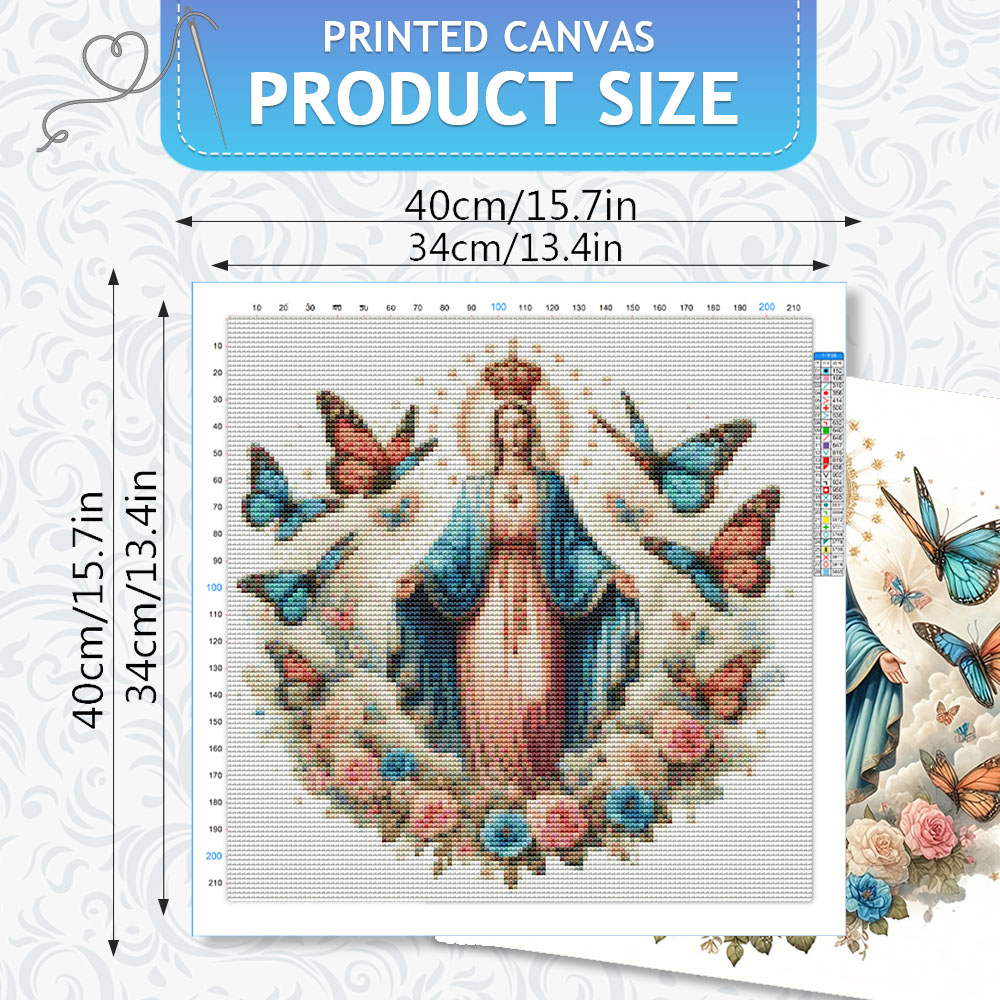 HUACAN 자수 키트 성모 마리아 종교 초상화 11C - Embroidery Rose Stitch 리뷰 및 가격