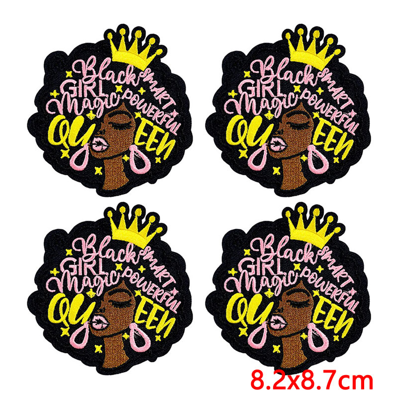 10개/세트 멋진 흑인 여성 마법사 자수 패치, 옷에  - Embroidery On Black Shirt 리뷰 및 가격