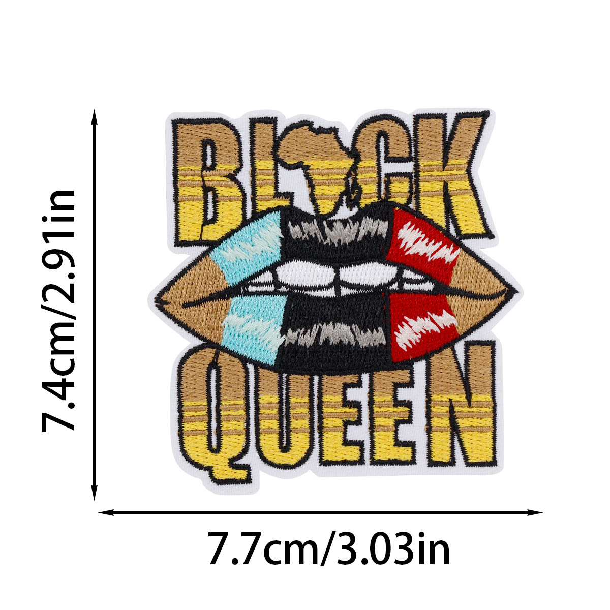 만화 패션 흑인 소녀 여자 여왕 철-on 바느질 자수  - Embroidery On Black Shirt 리뷰 및 가격