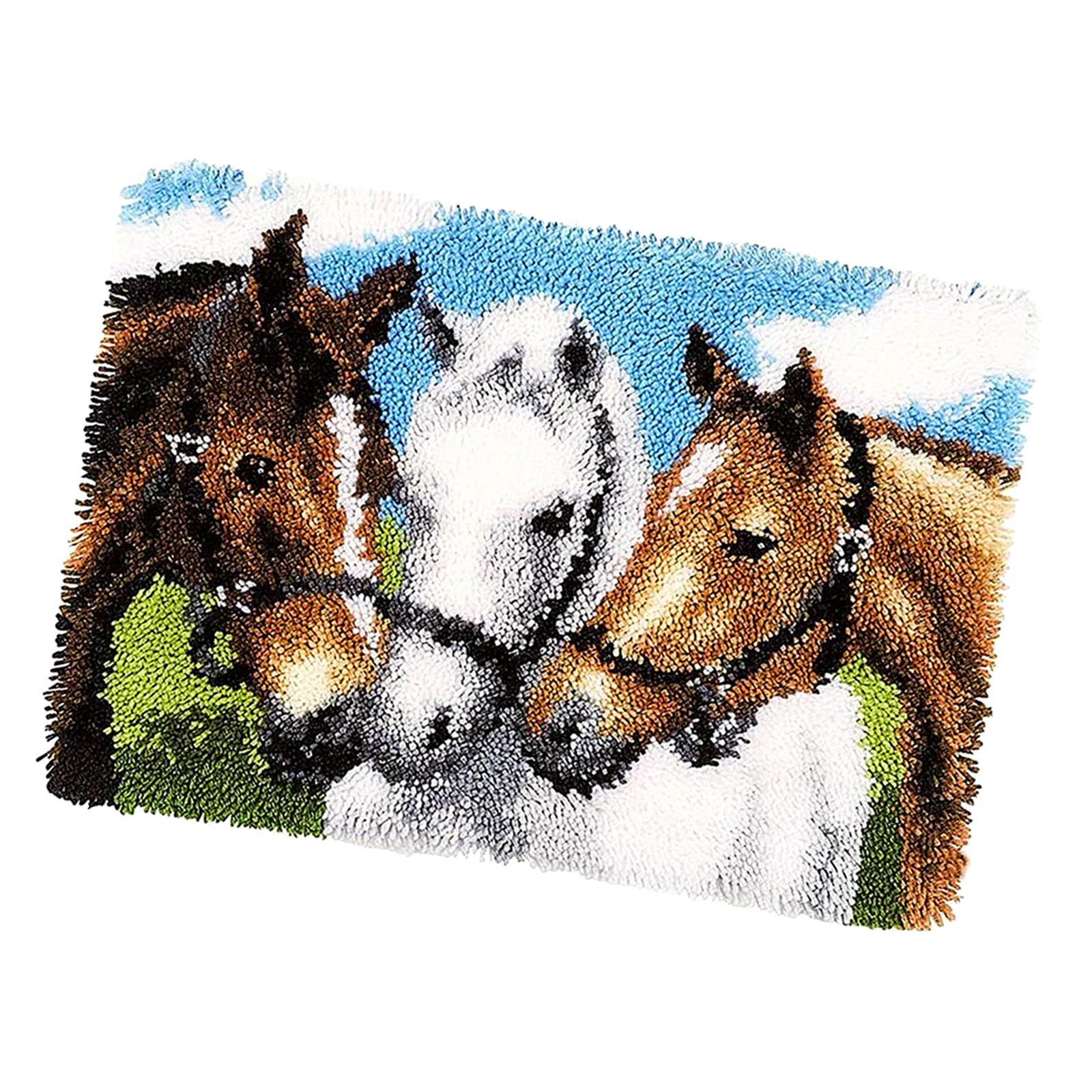 래치 훅 러그 키트 장식 DIY 공예 크로셰 테이프스트 - Embroidery Artwork 리뷰 및 가격