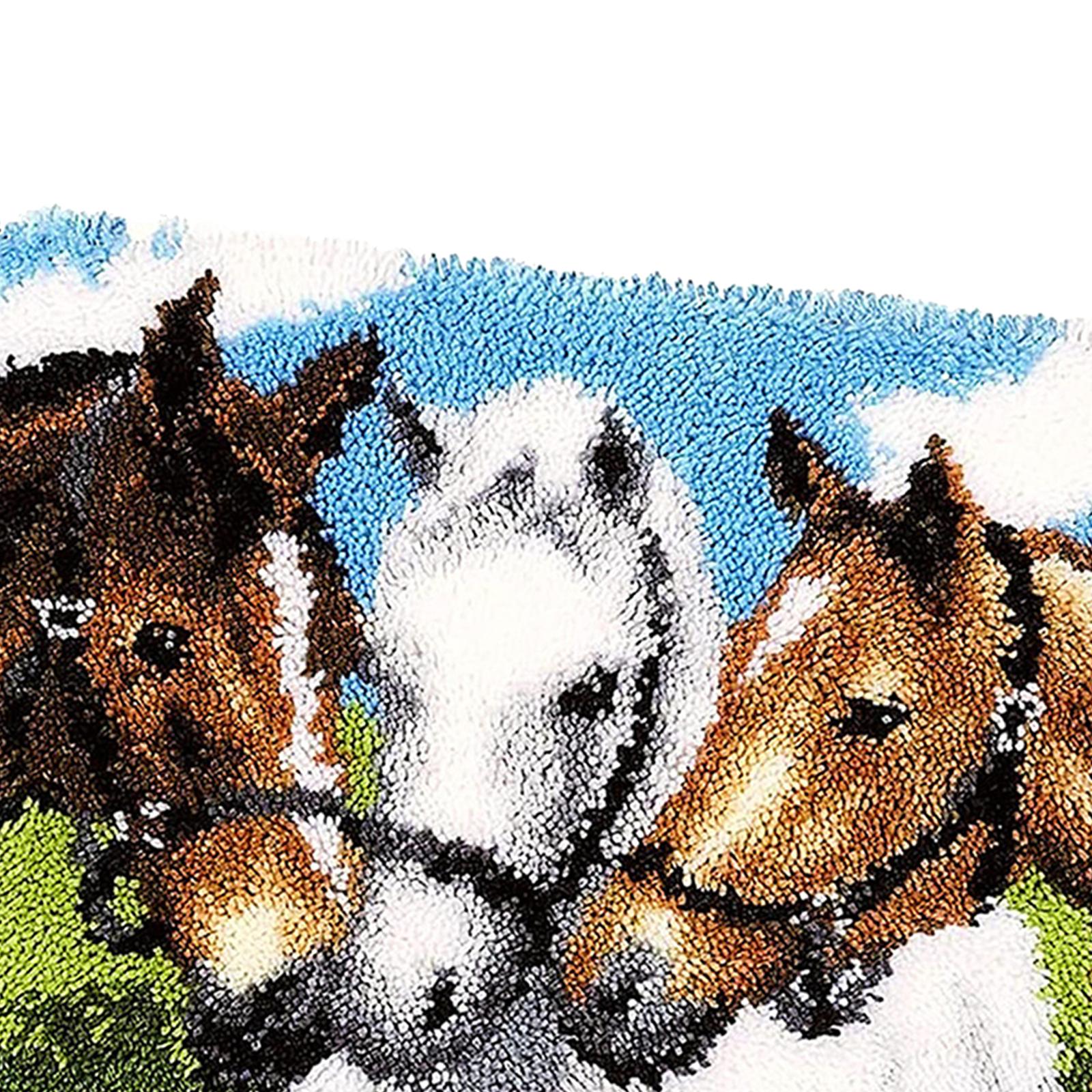 래치 훅 러그 키트 장식 DIY 공예 크로셰 테이프스트 - Embroidery Artwork 리뷰 및 가격