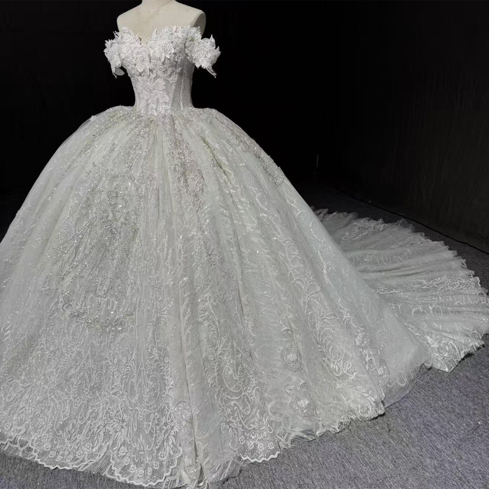 맞춤 제작 가능한 신부 드레스, 스윗하트 오프숄더 자수 - Embroidery Organza 리뷰 및 가격