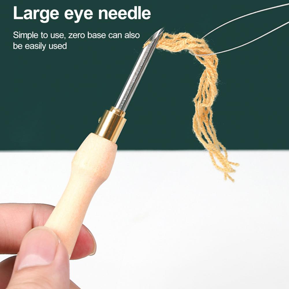 자수 바늘 나무 손잡이 뜨개질 바늘 자수 펀치 바늘 펜 - Embroidery Needle Pen 리뷰 및 가격