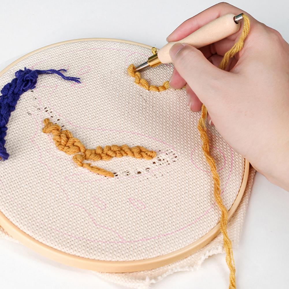 자수 바늘 나무 손잡이 뜨개질 바늘 자수 펀치 바늘 펜 - Embroidery Needle Pen 리뷰 및 가격