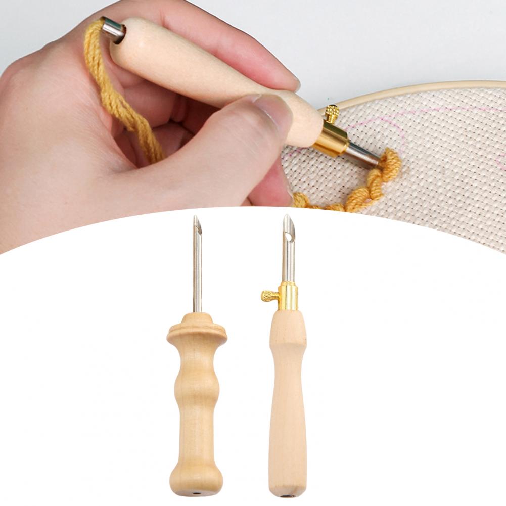 자수 바늘 나무 손잡이 뜨개질 바늘 자수 펀치 바늘 펜 - Embroidery Needle Pen 리뷰 및 가격