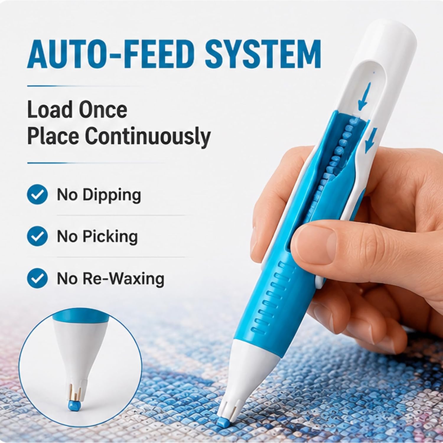 2.8mm 원형 드릴용 자동 다이아몬드 페인팅 비즈 디 - Embroidery Needle Pen 리뷰 및 가격