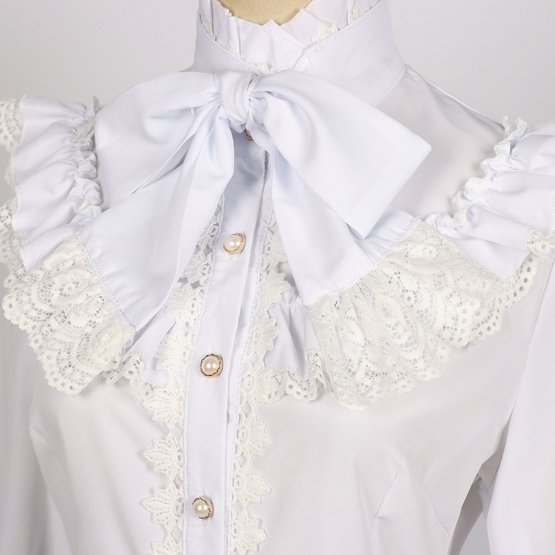 신상 여성용 빅토리아풍 고딕 셔츠, 빈티지 긴팔 레이스 - Embroidery Blouse 리뷰 및 가격