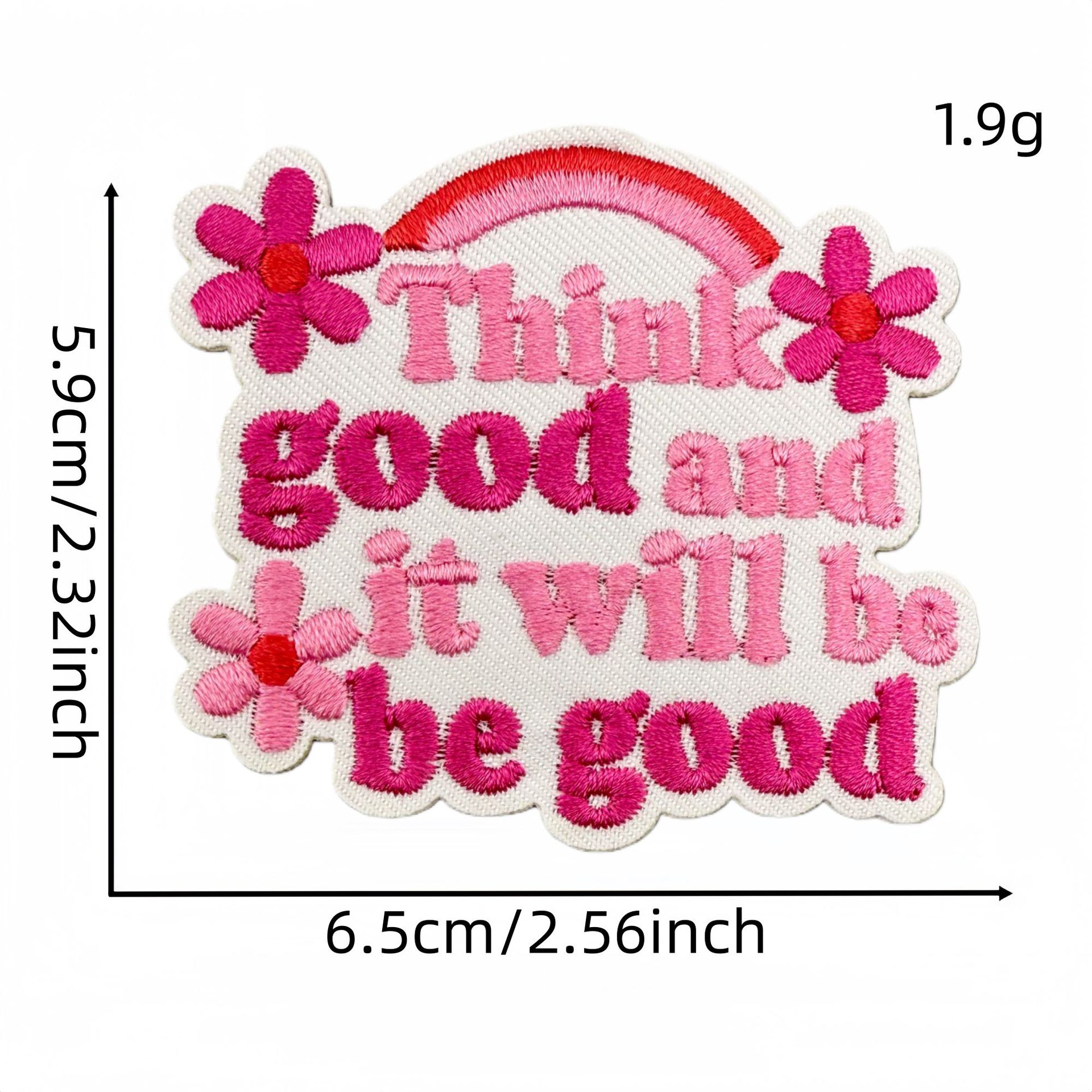 핑크색 감성 자수 패치 영어 영감 문구 DIY 의류 장 - Embroidery Quote 리뷰 및 가격