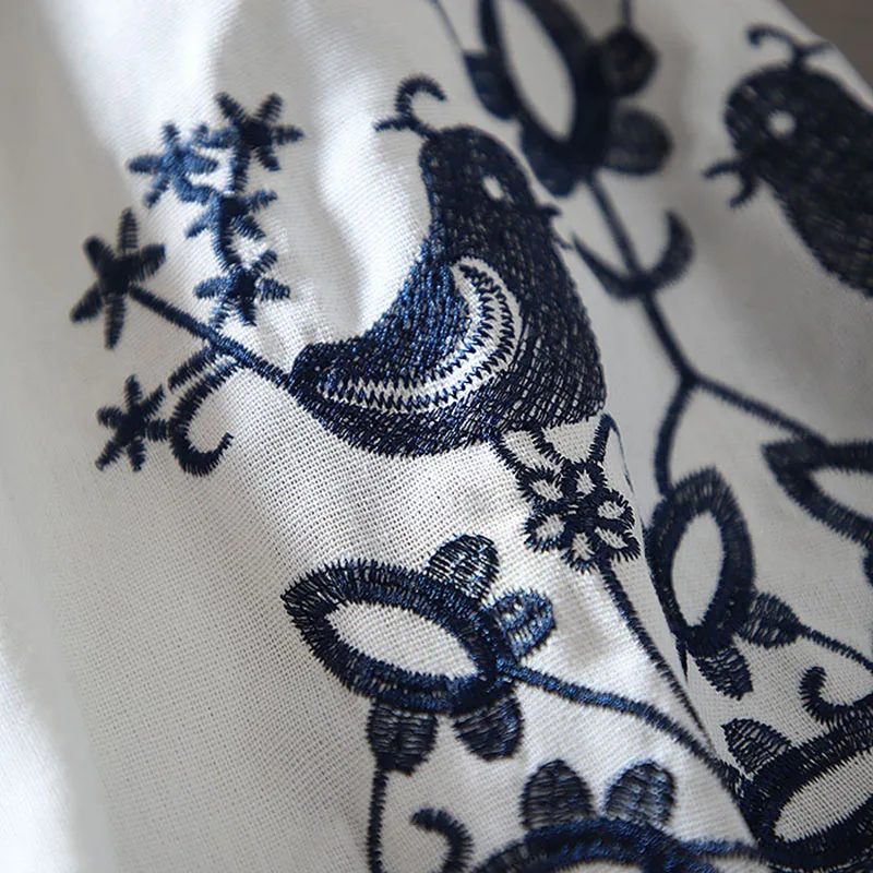 2026 여성 레트로 블라우스 민족풍 자수 레이스업 태 - Embroidery Blouse 리뷰 및 가격