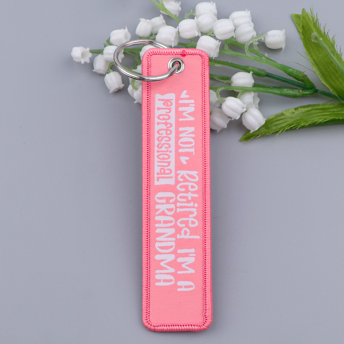'살고 사랑하고 웃으라' 명언 자수 열쇠고리 오토바이  - Embroidery Quote 리뷰 및 가격
