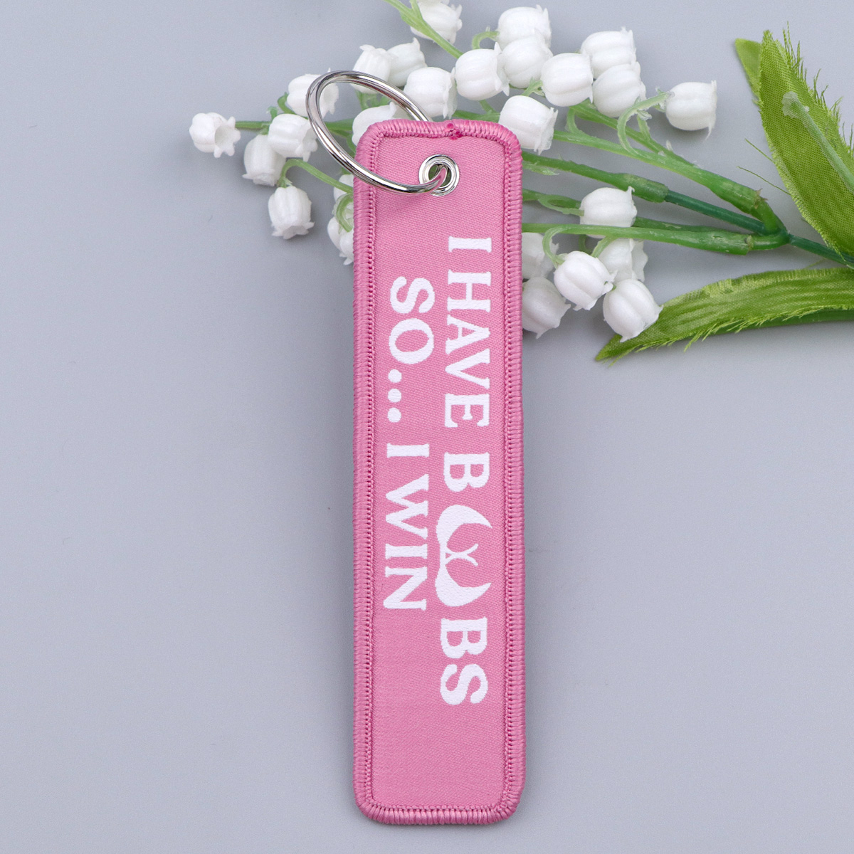 '살고 사랑하고 웃으라' 명언 자수 열쇠고리 오토바이  - Embroidery Quote 리뷰 및 가격