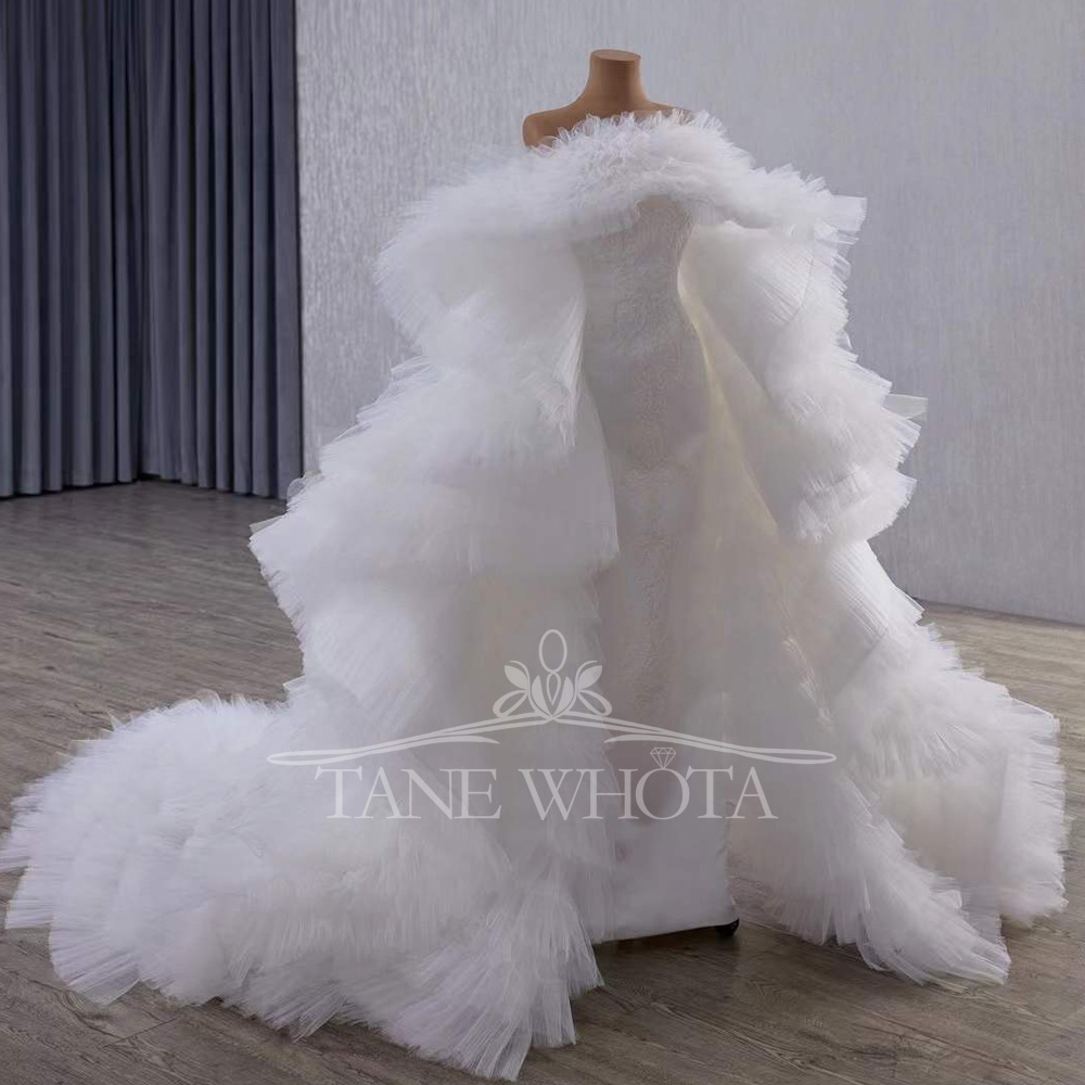 우아한 인어 웨딩 이너 가운 여성용 특별 행사 드레스를 - Embroidery Organza 리뷰 및 가격