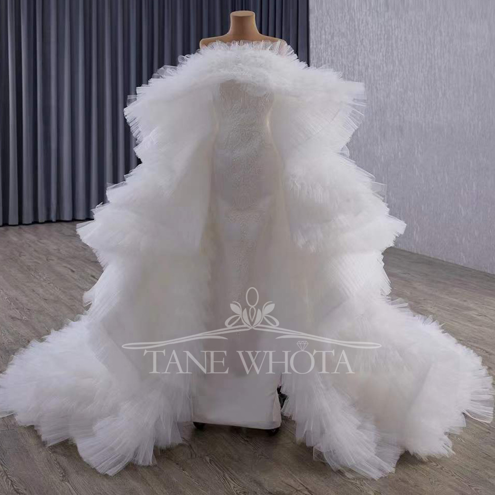우아한 인어 웨딩 이너 가운 여성용 특별 행사 드레스를 - Embroidery Organza 리뷰 및 가격