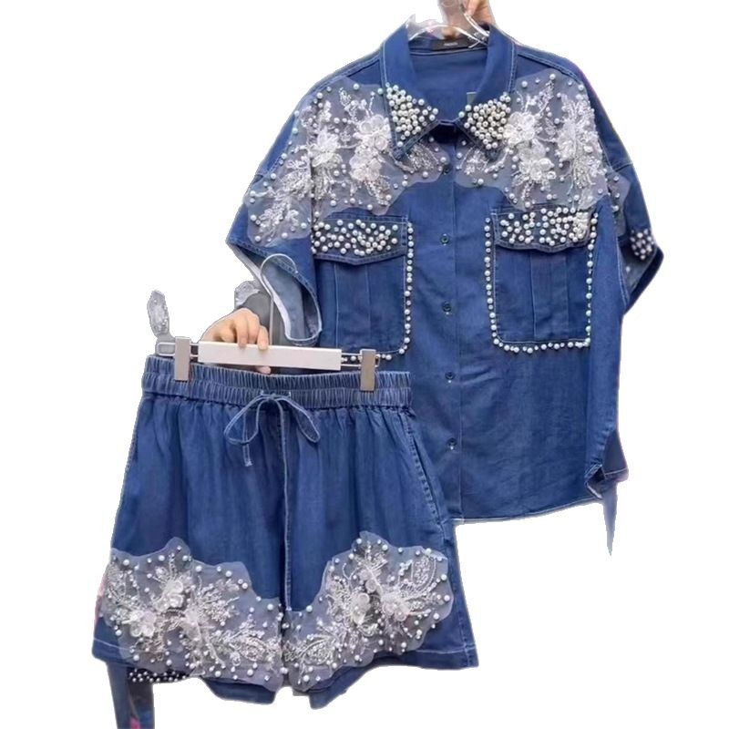 여성 다이아몬드 비즈 꽃 자수 데님 셔츠 진주 청 블라 - Embroidery Blouse 리뷰 및 가격