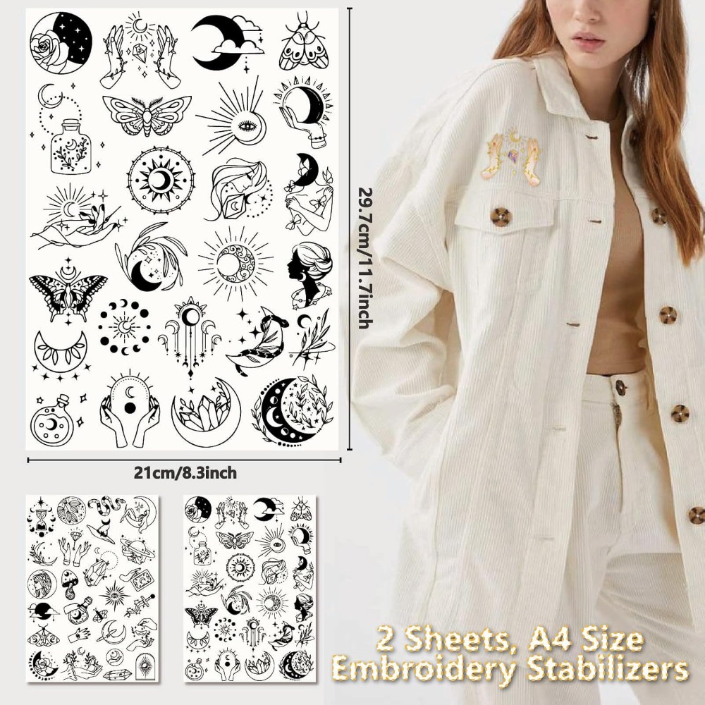 51Pcs Boho Moon Sun 수용성 자수 안정제 - Embroidery Yarn 리뷰 및 가격