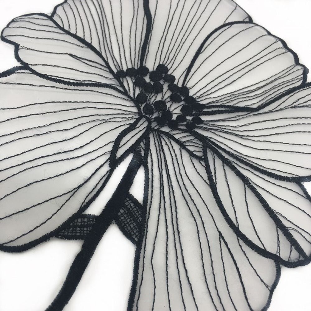 의류 자수 패치 자수 꽃 아플리케 오간자 꽃 패치 블랙 - Embroidery On Black Shirt 리뷰 및 가격